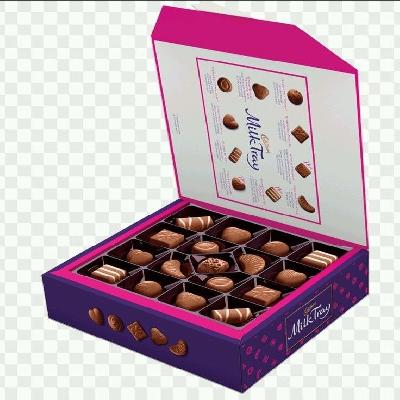 Rigid Chocolate Box 7.64x7.64x1.25" 16 Cavity